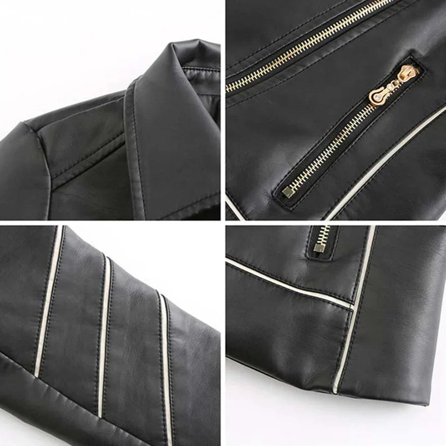 Hannie – elegante lederjacke für einen raffinierten look