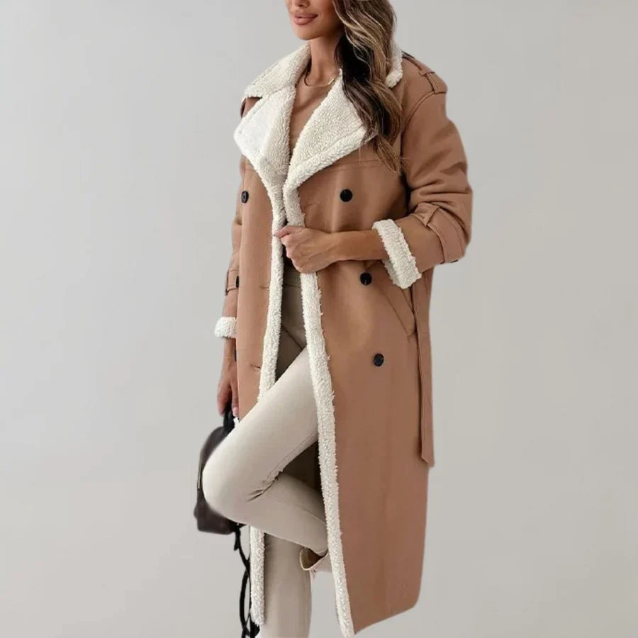 Stylischer langer wintermantel für damen von cornelis