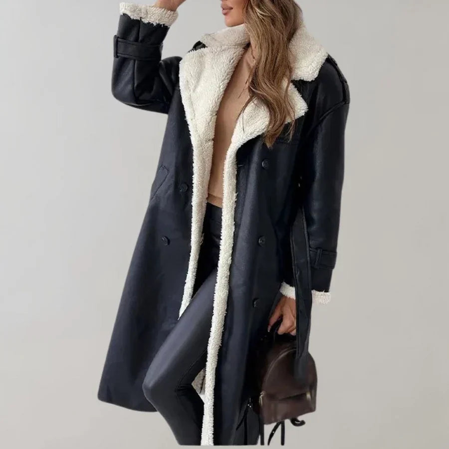 Stylischer langer wintermantel für damen von cornelis