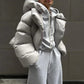 Wattierte damenjacke mit kapuze - warme daunenjacke im kurzen modell