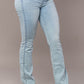 Cecile | damen flared jeans im vintage-blau