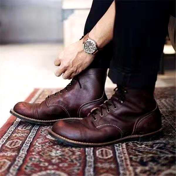 Kaffee Schnürstiefel für herren