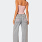 Ivette - jeans mit fliege und stickerei