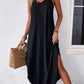 Zoe - modernes maxikleid in tiefschwarz
