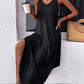 Zoe - modernes maxikleid in tiefschwarz