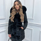 Sable – stylische jacke mit kapuze, gürtel und verstellbarer taille