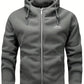 Fleecejacke – Warm – mit Kapuze – Fleecejacke mit Reißverschluss – Herrenbekleidung-Leyna Moda
