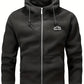 Fleecejacke – Warm – mit Kapuze – Fleecejacke mit Reißverschluss – Herrenbekleidung-Leyna Moda