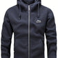 Fleecejacke – Warm – mit Kapuze – Fleecejacke mit Reißverschluss – Herrenbekleidung-Leyna Moda