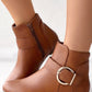 Liora – damenstiefel aus leder mit schnalle