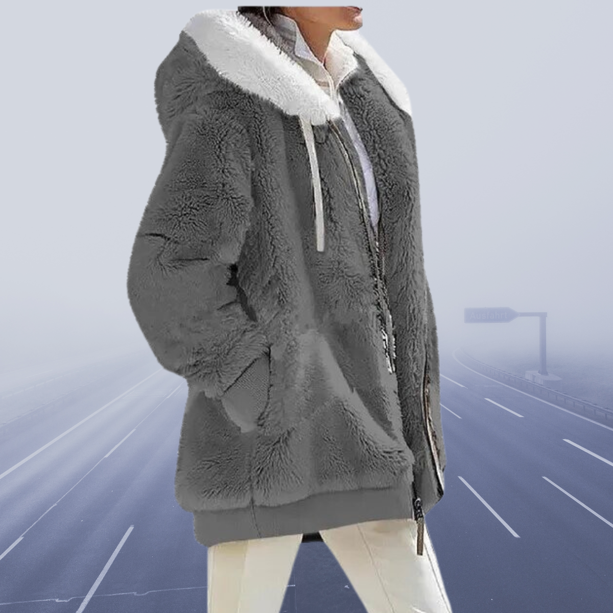 Übergroße teddyjacke für damen | gemütlich und warm | wintermantel