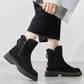 Mit wolle gefütterte reißverschlussstiefel für damen