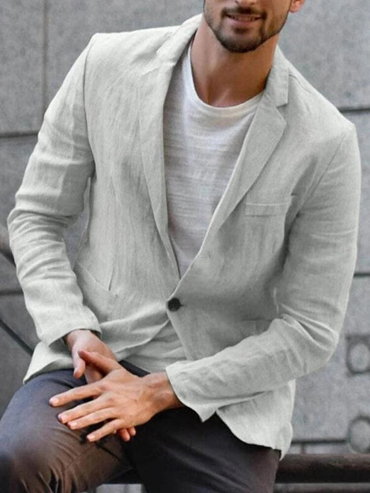 Moderne leinenjacke für den trendbewussten mann