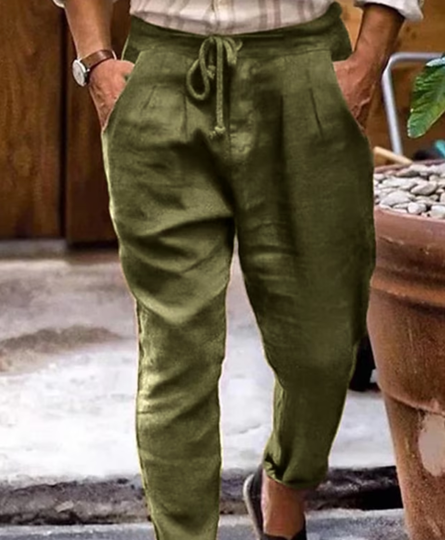 Grün Leinenhose für Herren