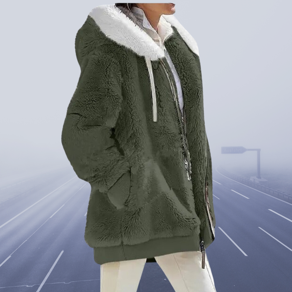 Übergroße teddyjacke für damen | gemütlich und warm | wintermantel