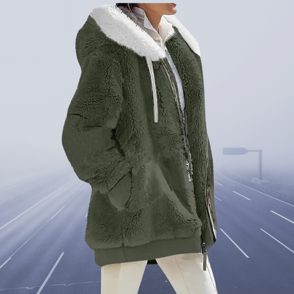 Übergroße teddyjacke für damen | gemütlich und warm | wintermantel