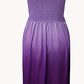 Rückzeite Lila Midikleid für Damen fur Sommer