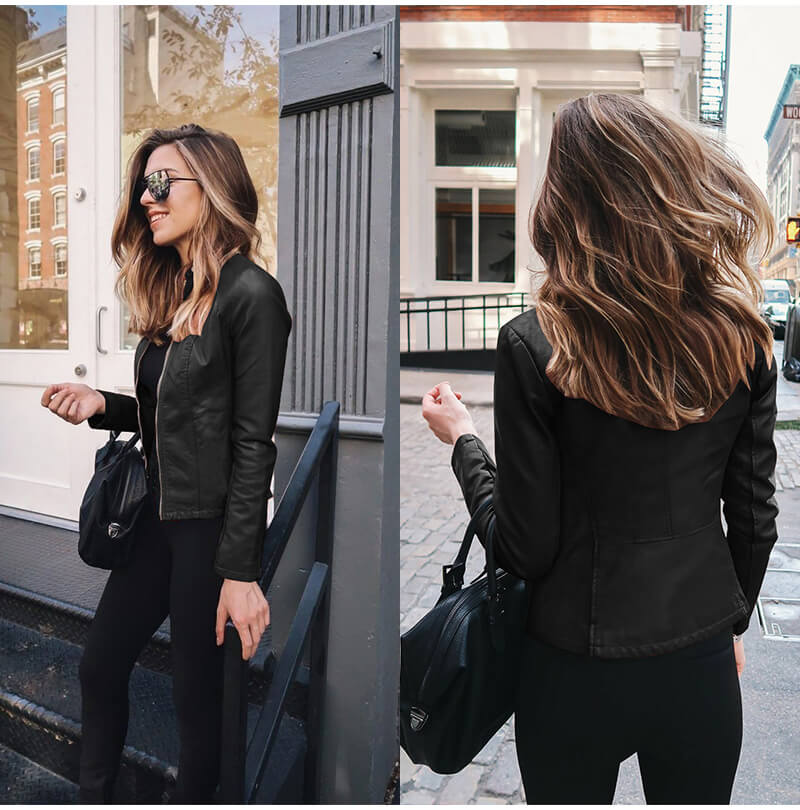 Lema – stilvolle farbige lederjacke