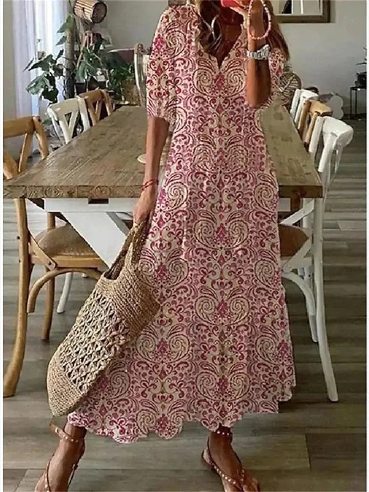 Rosa Maxi Kleid für Damen