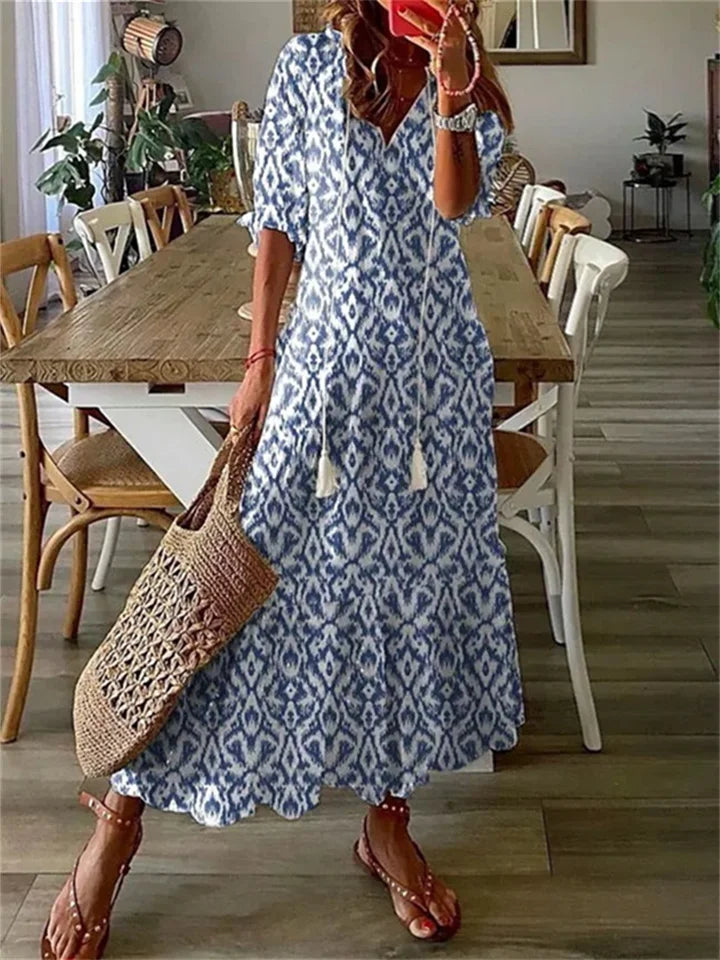 Blau Maxi Kleid für Damen
