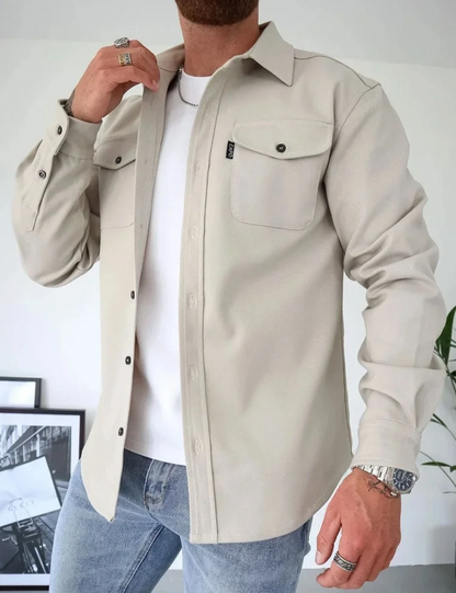 Hemd beige für herren