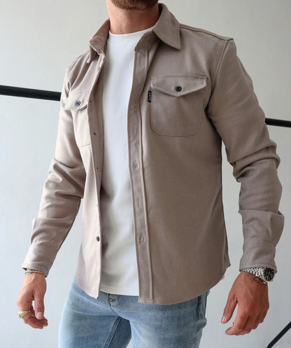 Hemd beige für herren