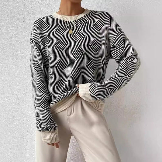 Warmer Damen-strickpullover mit rollkragen