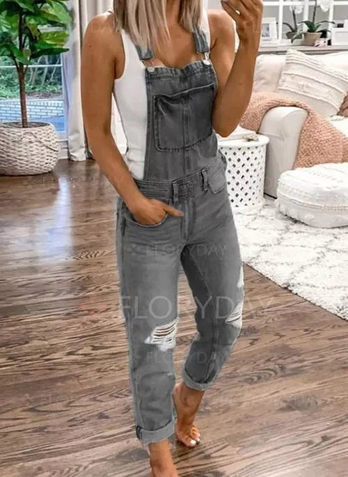 Grau Latzhose für Damen