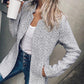 Langer Blazer | Offene Front | Taschen | Dünne Jacke | Damenbekleidung-Leyna Moda