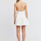 Sasha | The ultimate muse white mini dress with drop hem
