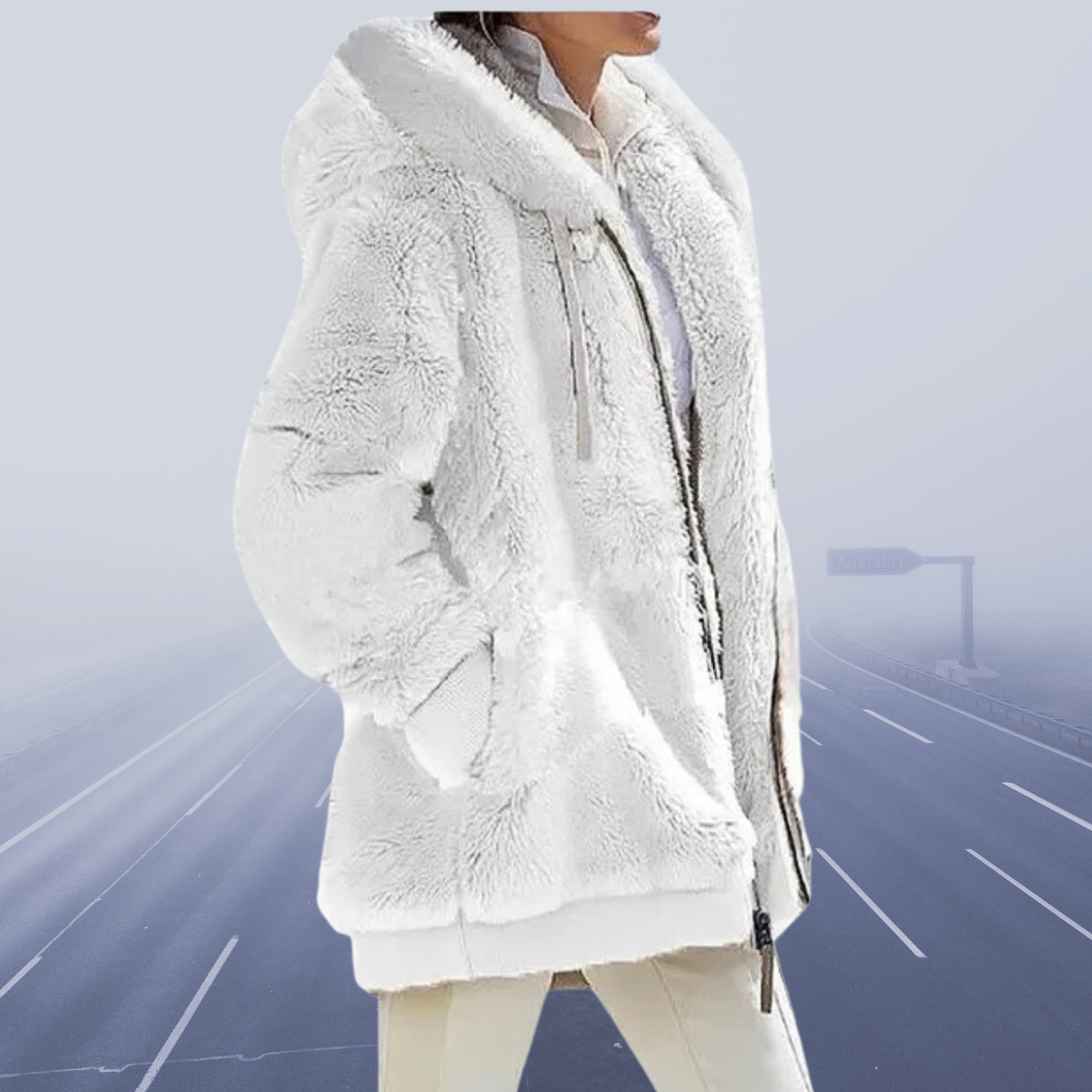 Übergroße teddyjacke für damen | gemütlich und warm | wintermantel