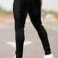 Schwarz Zerrissene Jeans für Herren