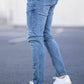 Hellblau Zerrissene Jeans für Herren