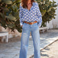 Marlene – wide leg sunny blue destroy