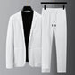 Weiß lässige zweiteilige Anzug mit Blazer und Hose
