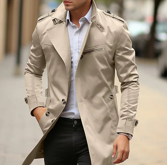 Beige Trenchcoat für Herren