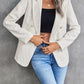 Beige Tweed Blazer für Damen