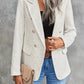 Beige Tweed Blazer für Damen