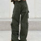 Samira - retro cargo-hose mit vielen taschen und weitem bein