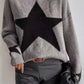 Damen-winterpullover mit sternen-print – modischer pullover mit langen armeln