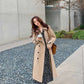 Langer trenchcoat mit doppelten knopfreihen - kornelia