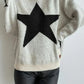 Damen-winterpullover mit sternen-print – modischer pullover mit langen armeln