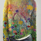Sofia – gestrickter damenpullover mit 3d-blumendruck