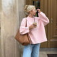 Gisela | rosa bequemer pullover