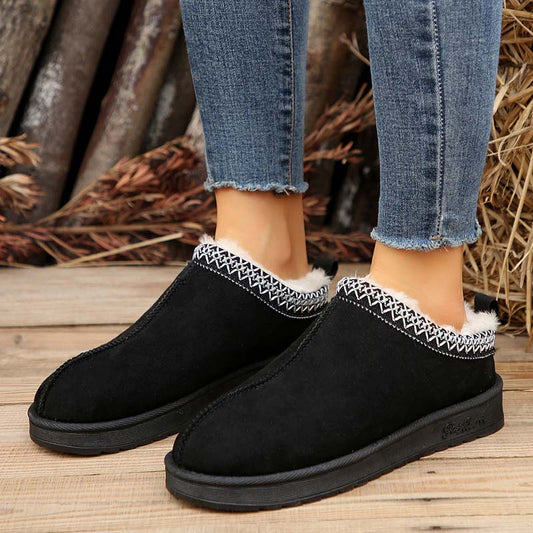 Plüsch-schneestiefel für damen