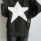 Damen-winterpullover mit sternen-print – modischer pullover mit langen armeln