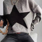 Damen-winterpullover mit sternen-print – modischer pullover mit langen armeln