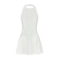 Sasha | The ultimate muse white mini dress with drop hem
