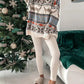 Übergroßer pullover - lockere passform - gestrickt - weihnachtspullover - damenpullover