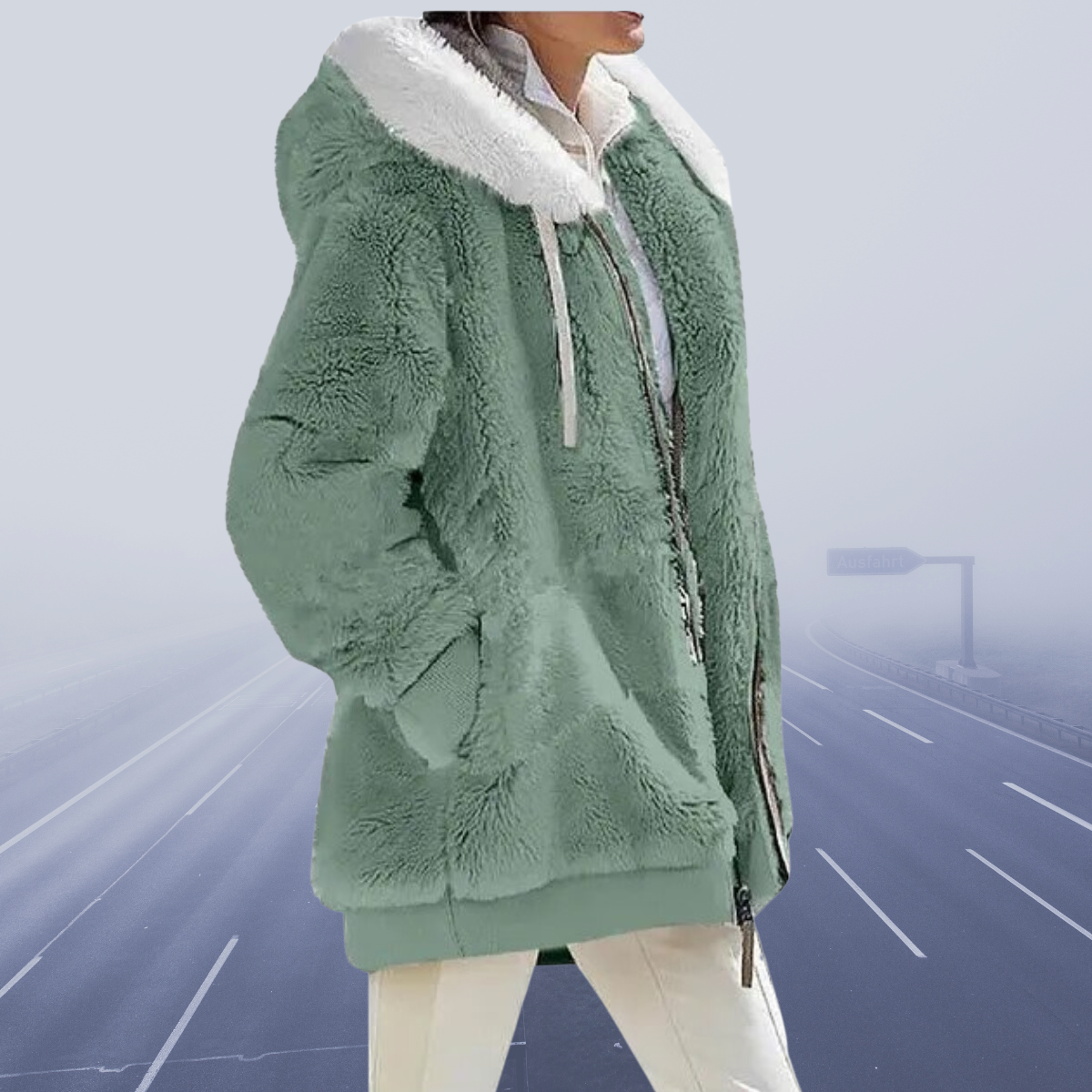 Übergroße teddyjacke für damen | gemütlich und warm | wintermantel